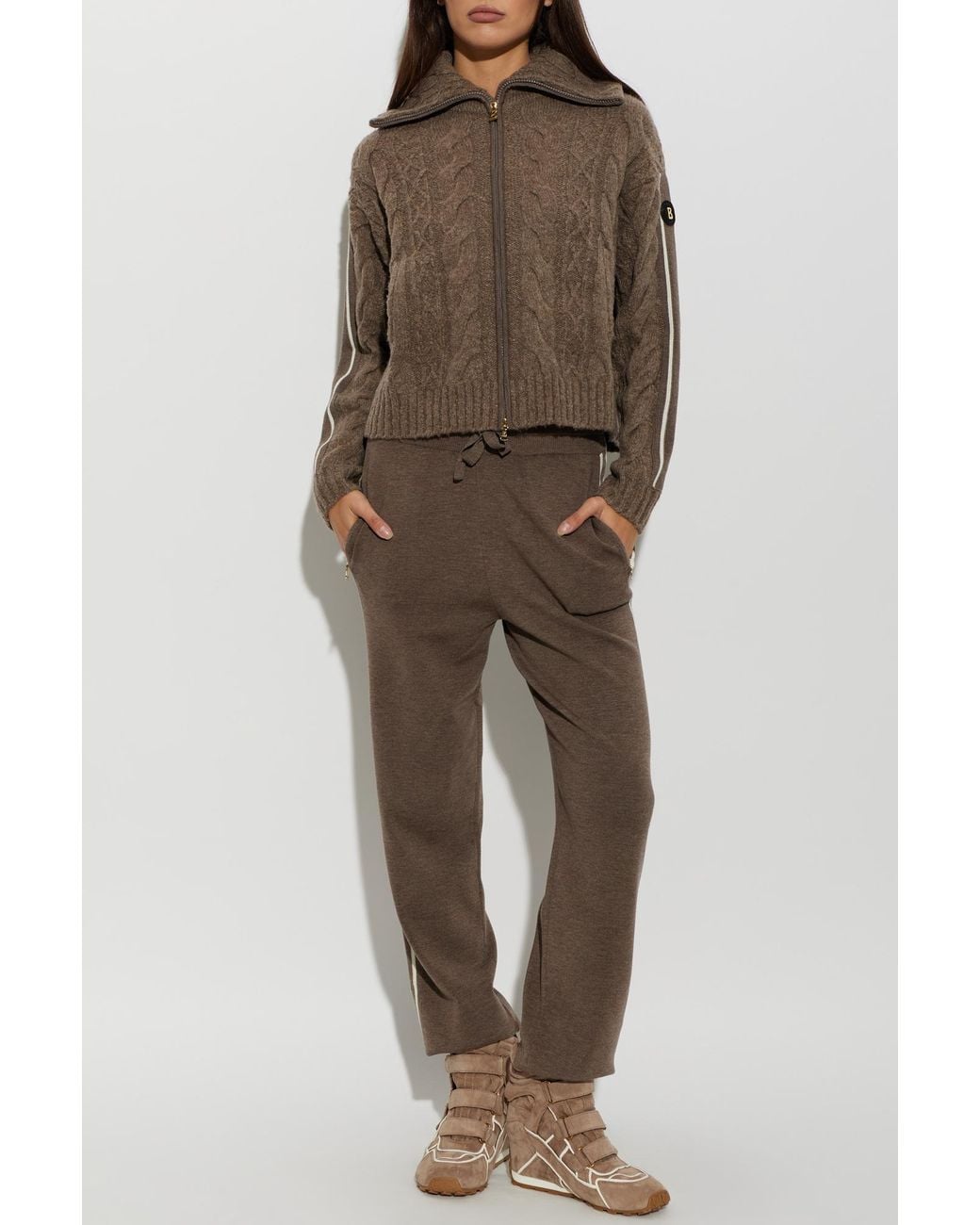 Bogner Brown 'Lotta' Wool Cardigan