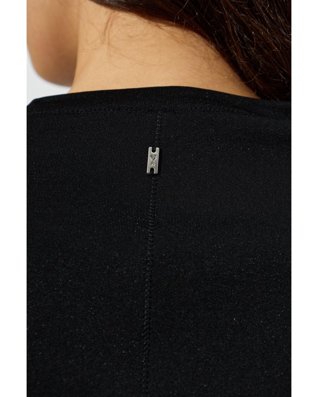 AMI Black Sleeveless Top