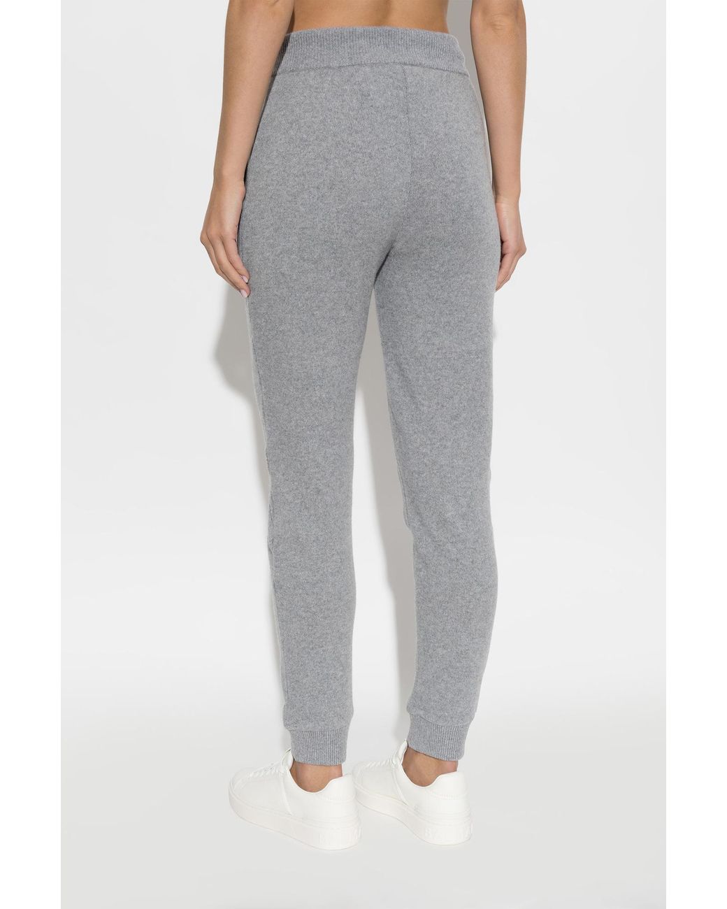 Balmain Gray Wool Trousers With Logo