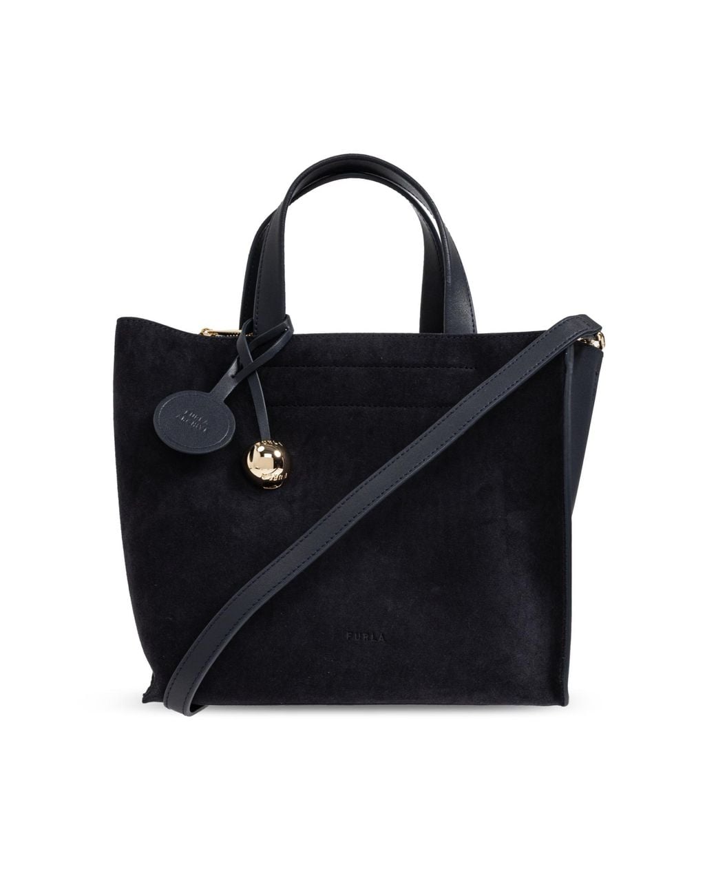 Furla Black Leather 'Divide It Tote S' Bag