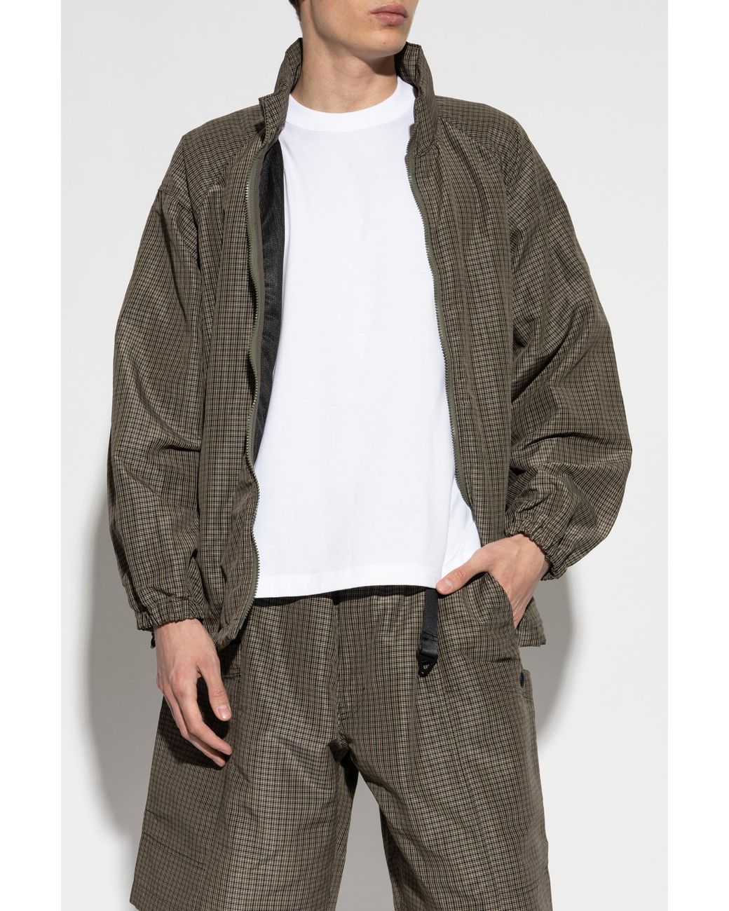 Comme des Garçons Brown Plaid Pattern Jacket for men
