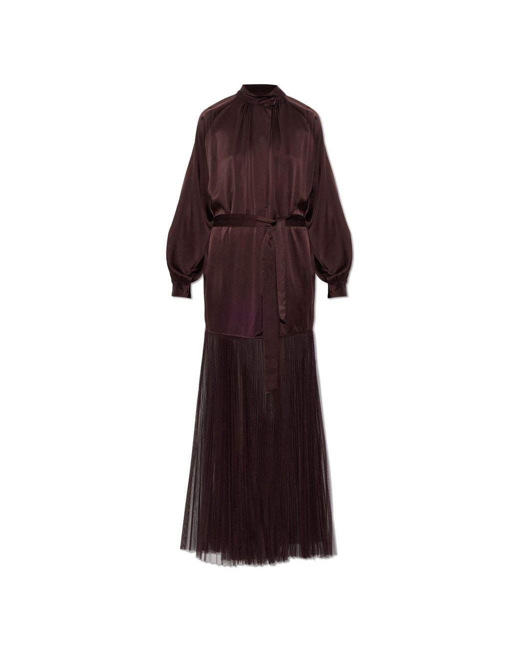 Forte_forte Purple Silk Belted Dress