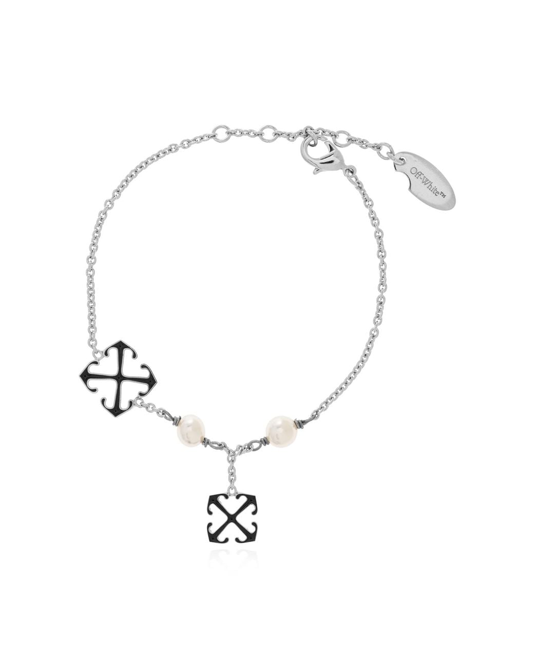 Off-White c/o Virgil Abloh Blue Bracelet With Faux Pearl