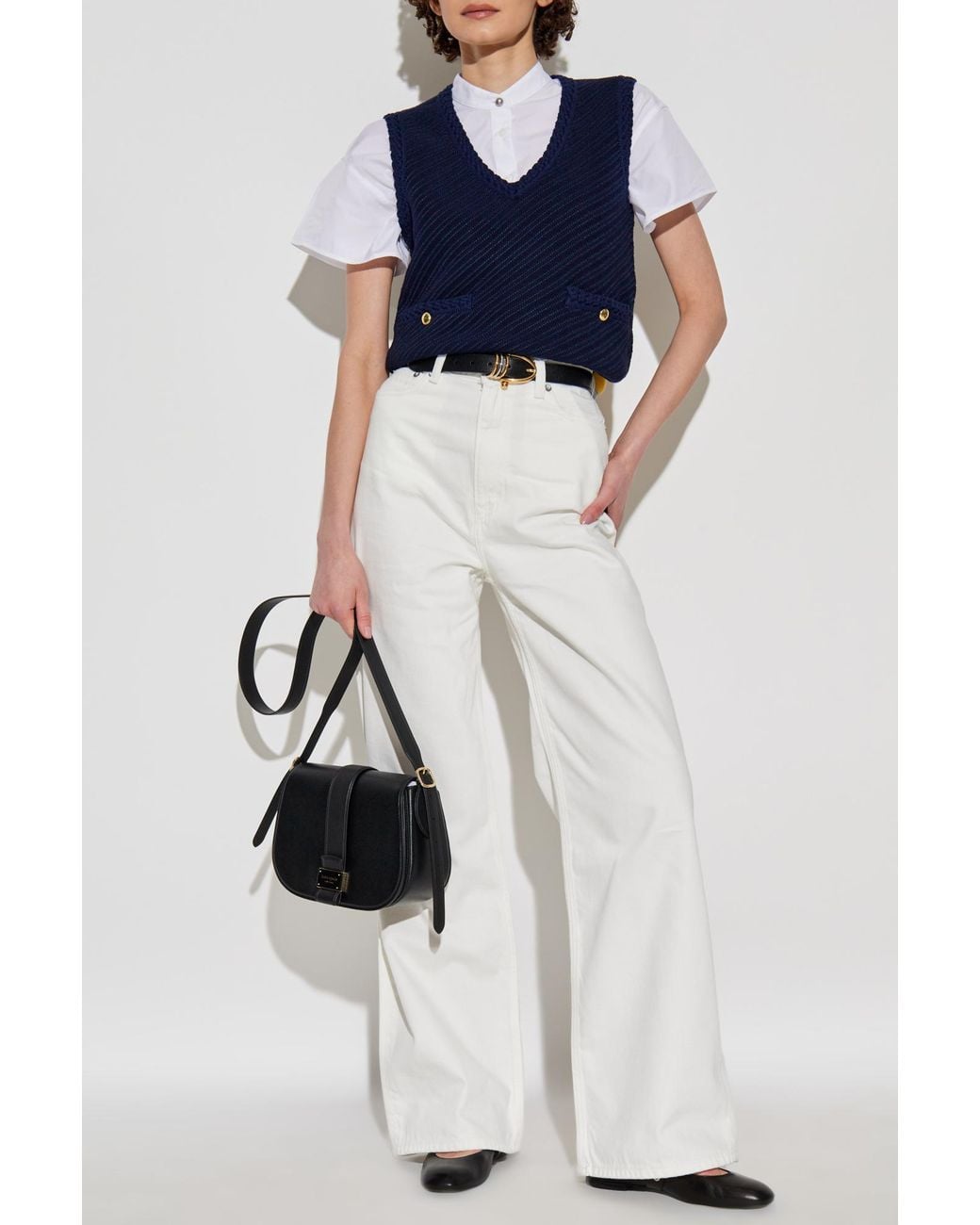 Rag & Bone Blue Vest With Pockets