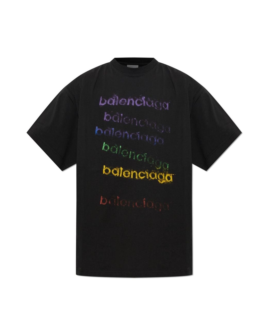 Balenciaga Black Logo T-Shirt for men