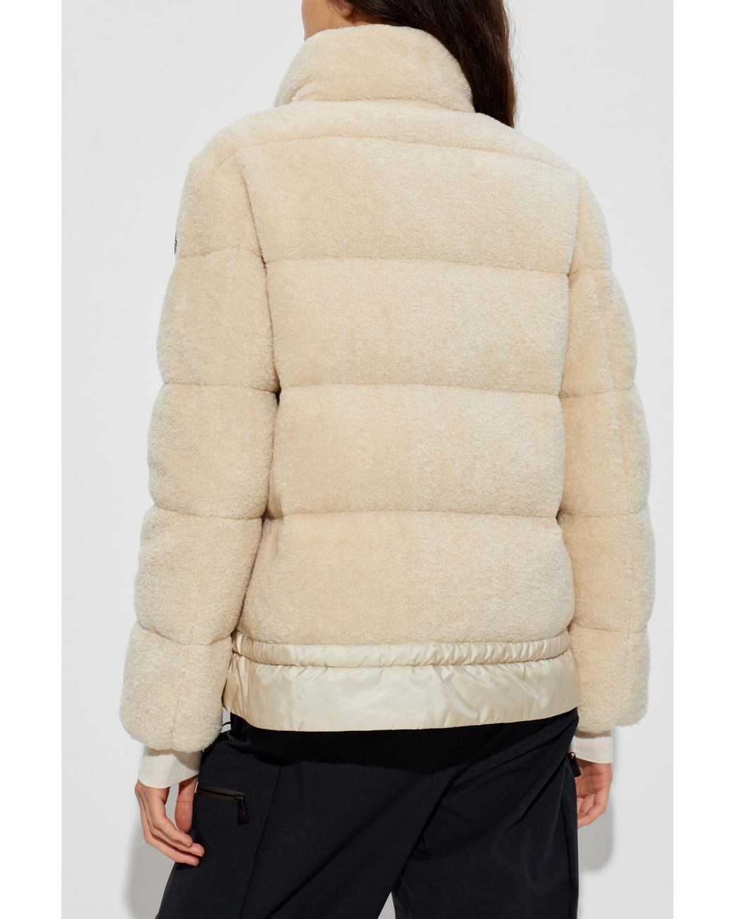 Moncler Blue Jacket With Wool Trim 'Cedre'
