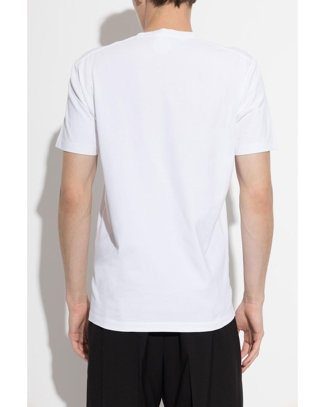 DSquared² White Cotton T-Shirt With Logo for men