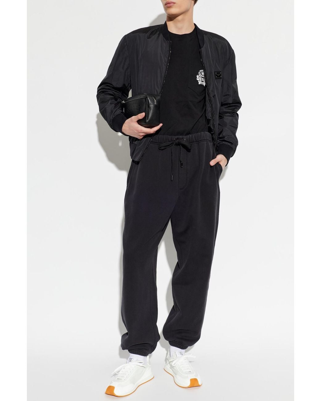 Dolce & Gabbana Black Sweatpants for men