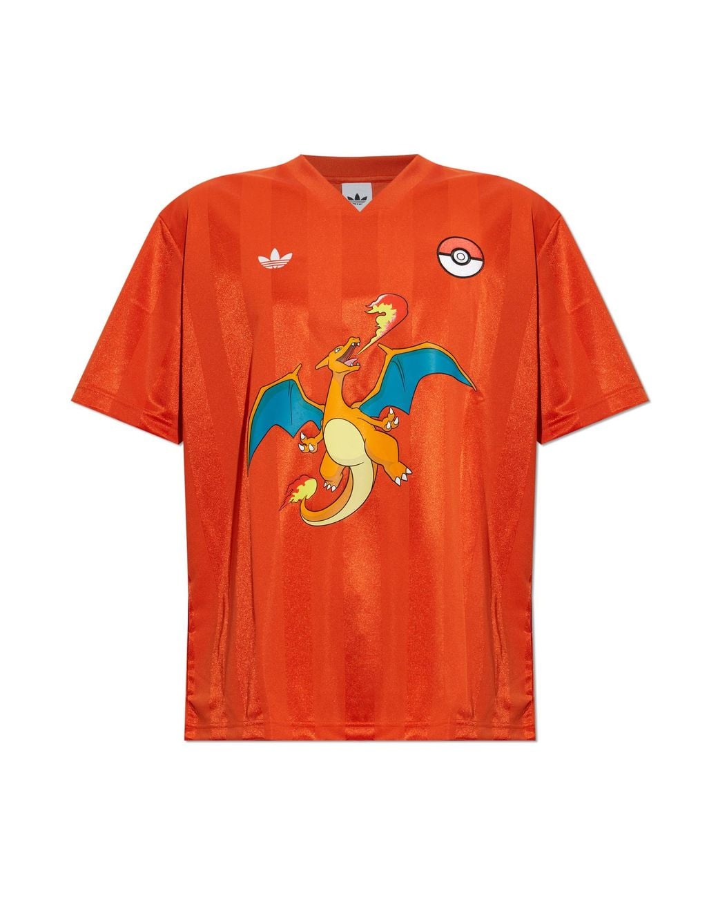 Adidas Originals Orange Pokémon Graphic T-Shirt for men