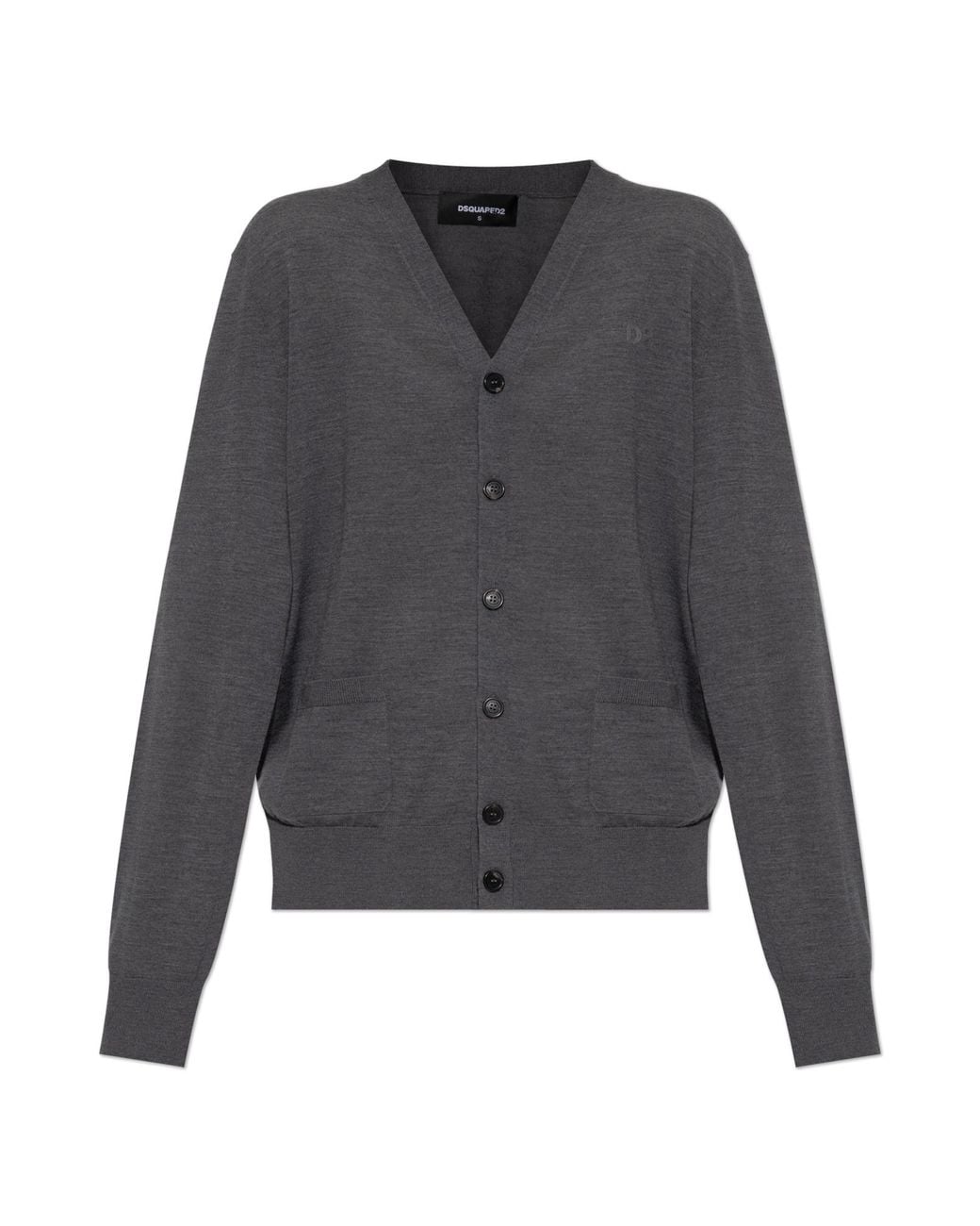 DSquared² Gray Wool Cardigan