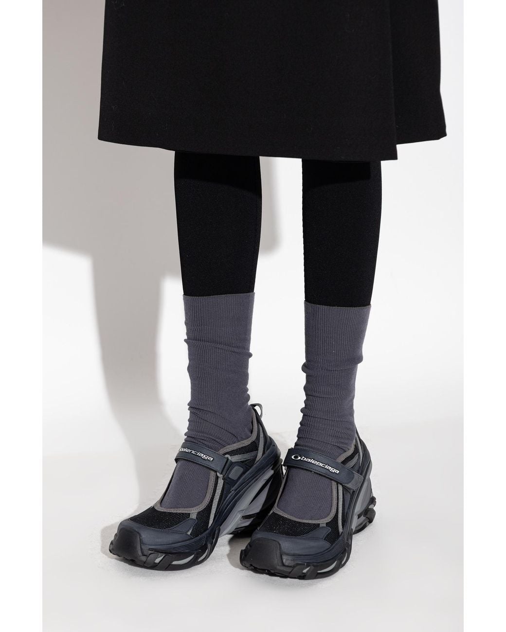 Balenciaga Black Wedge Sneakers 'Hydra Mary Jane'