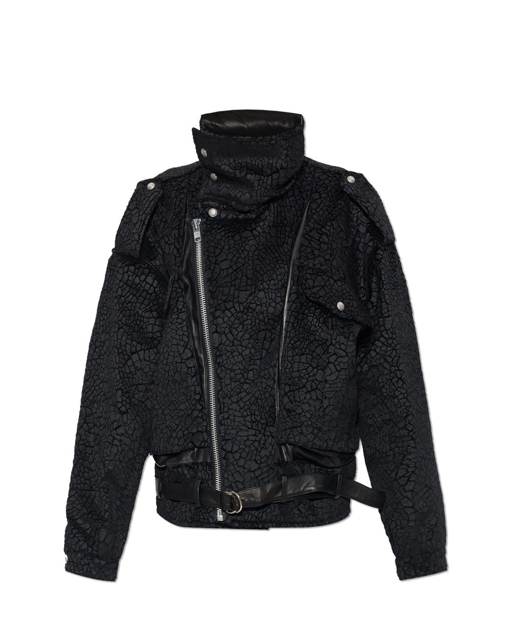 R13 Black Jacket With Vintage Effect