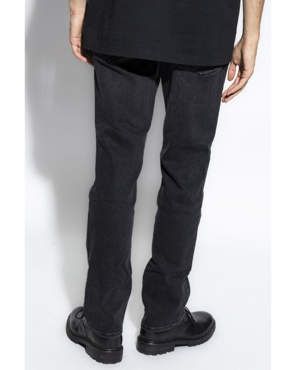 AllSaints Black Organic Cotton Stretch Skinny Jeans for men