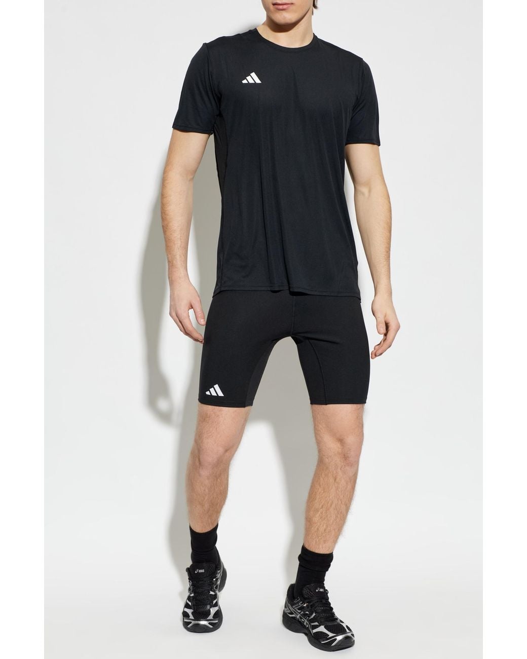 Adidas Originals Black Short Leggings From The Adizero Collection for men