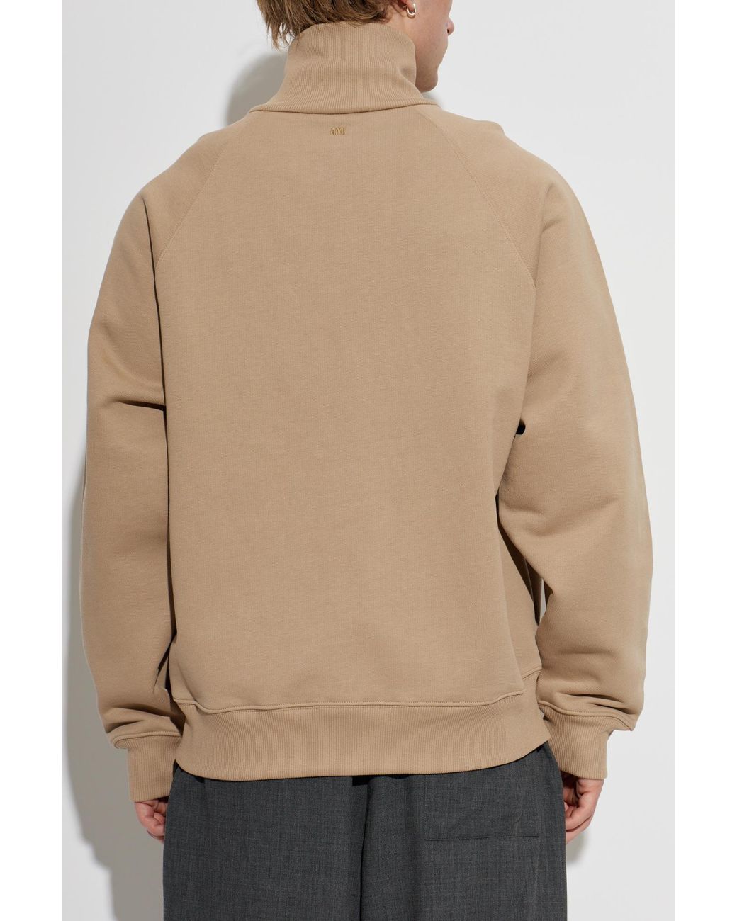 AMI Natural Cotton Sweatshirt With Logo for men