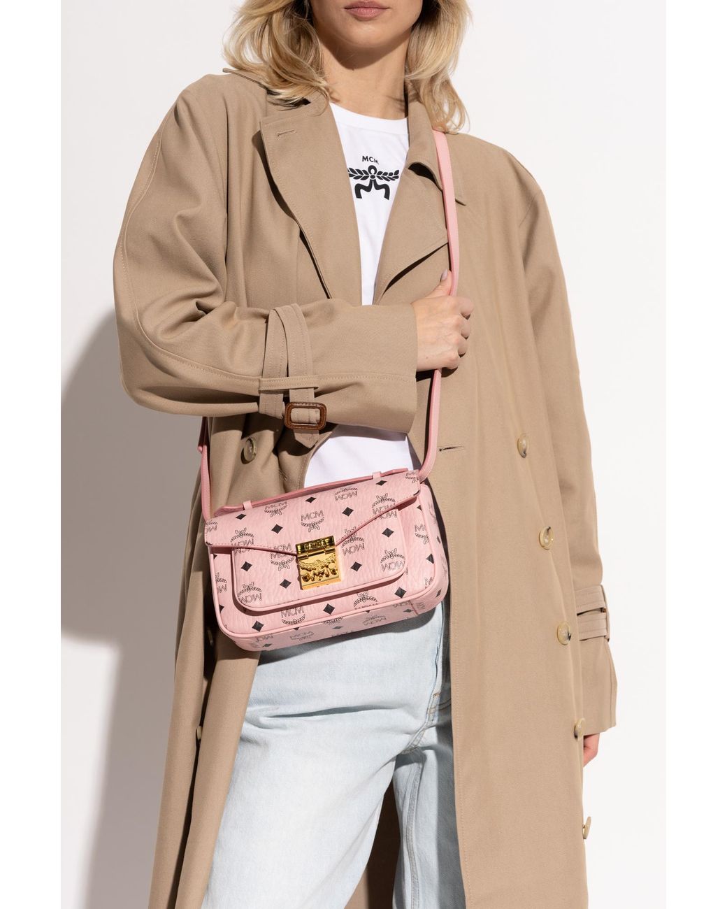MCM Pink Handbag "Tracy Medium"