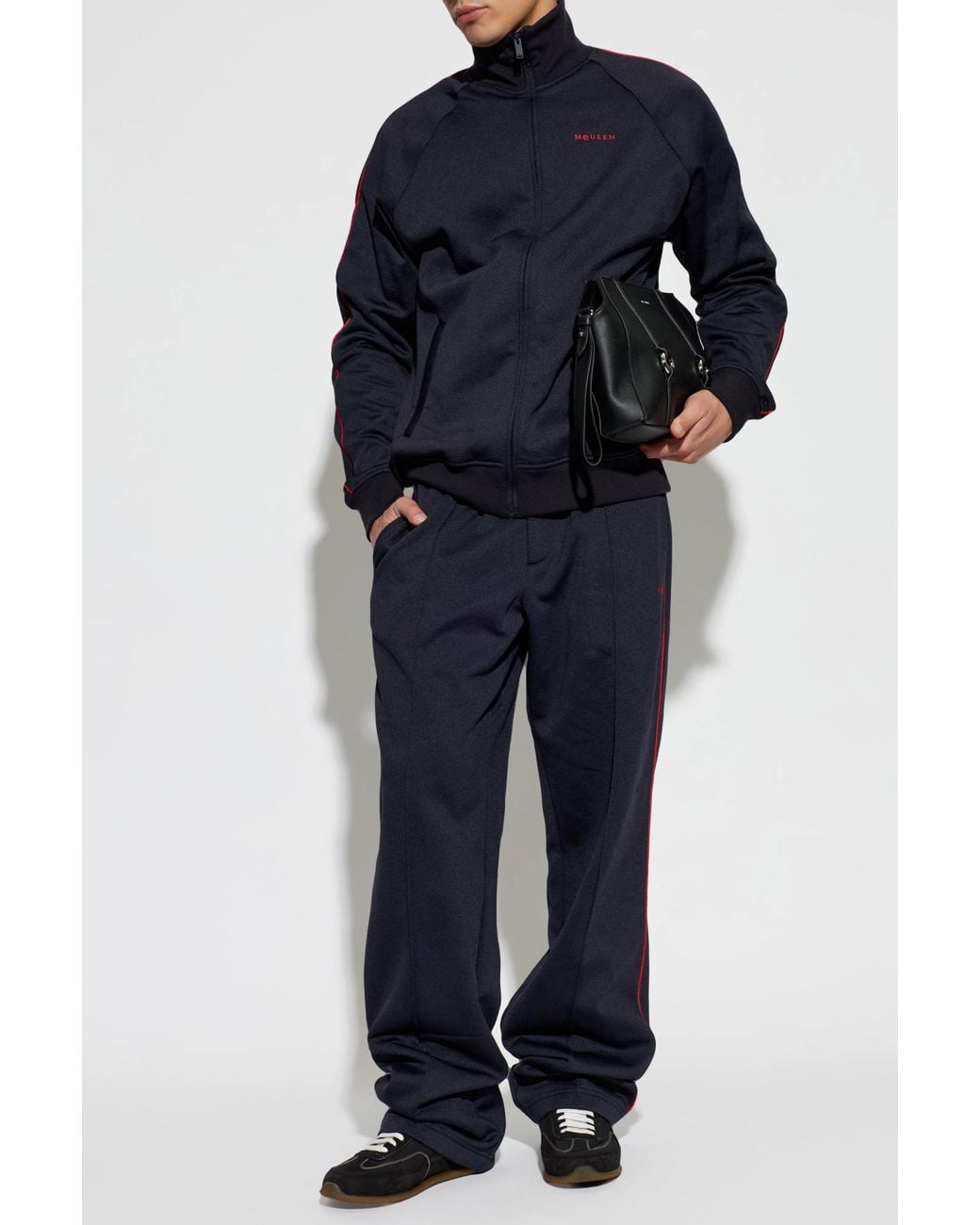McQueen Black Sports Shoes With Logo for men