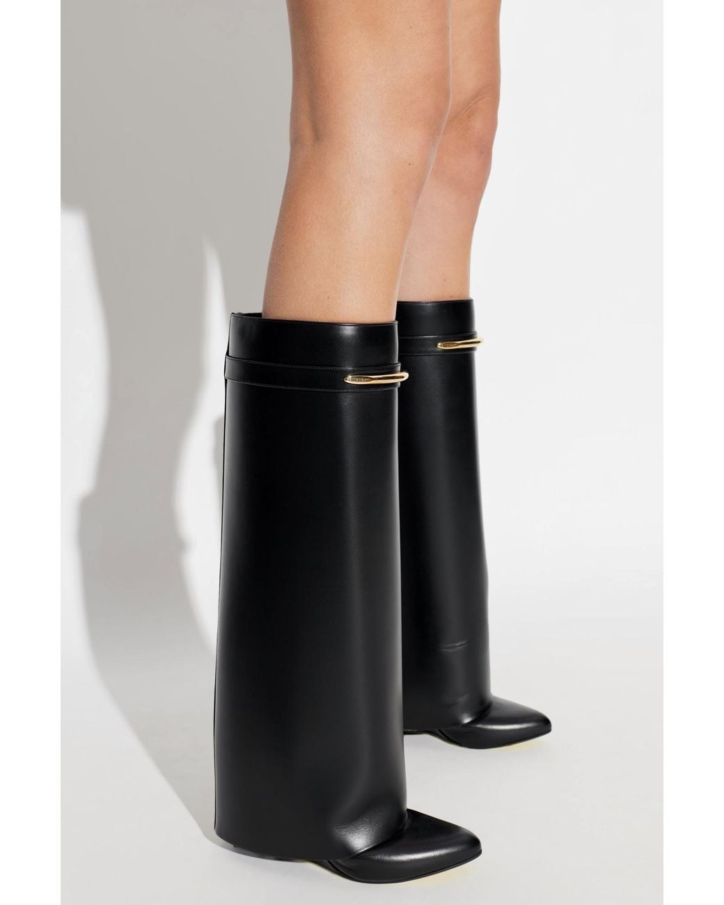 Givenchy Black Wedge Heel Boots