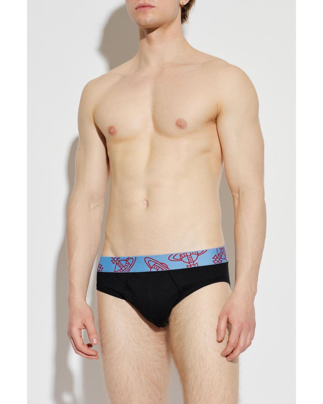 Vivienne Westwood Blue Two-Pack Of Briefs With Logo for men