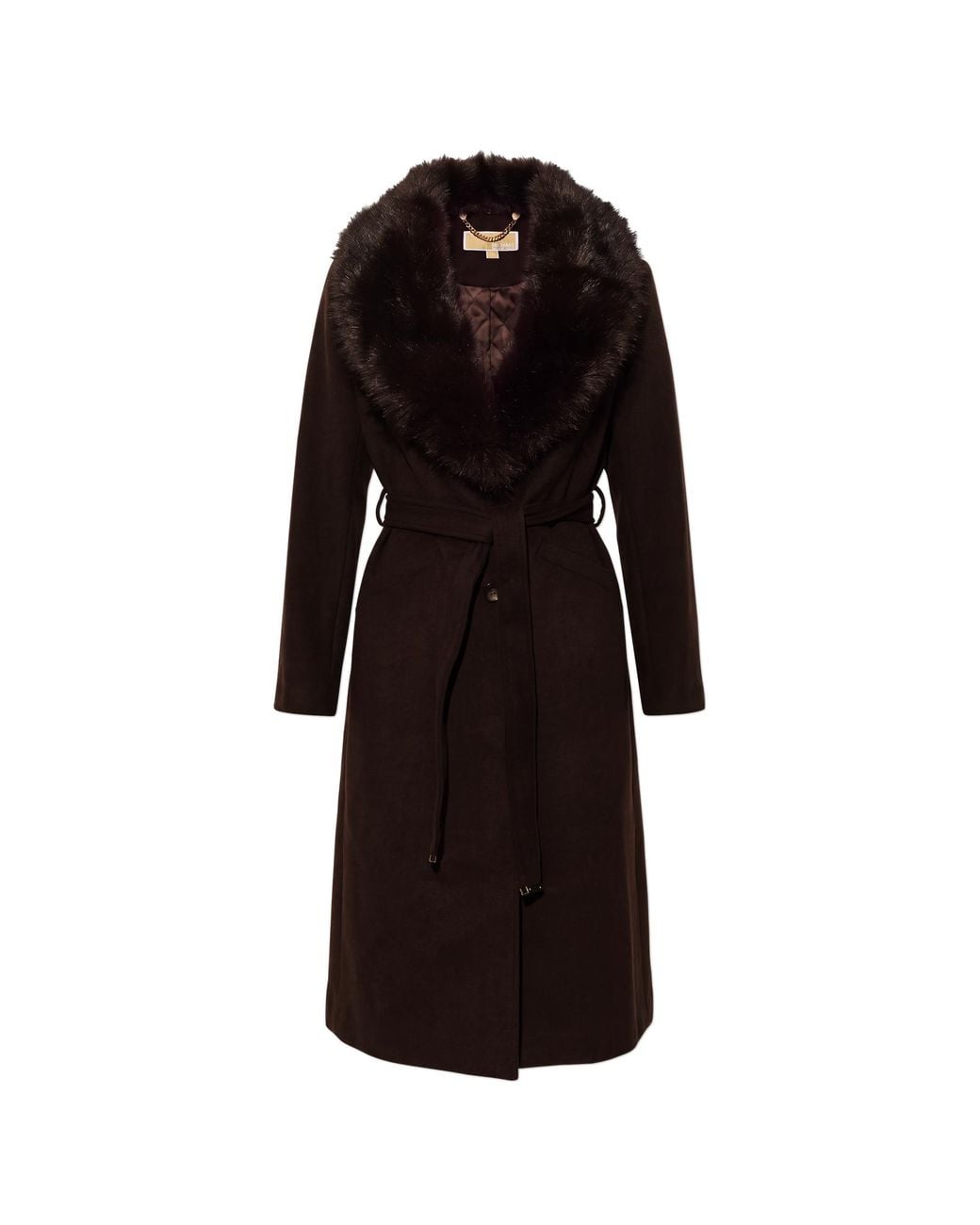 MICHAEL Michael Kors Black Fur-Trimmed Coat