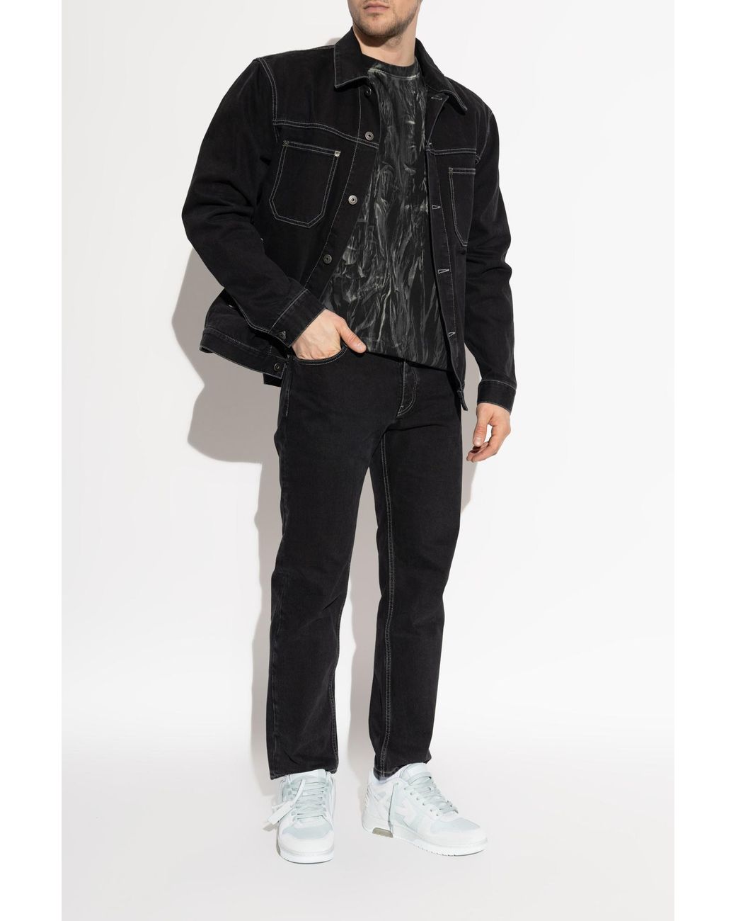 Off-White c/o Virgil Abloh Black Jeans With Logo for men