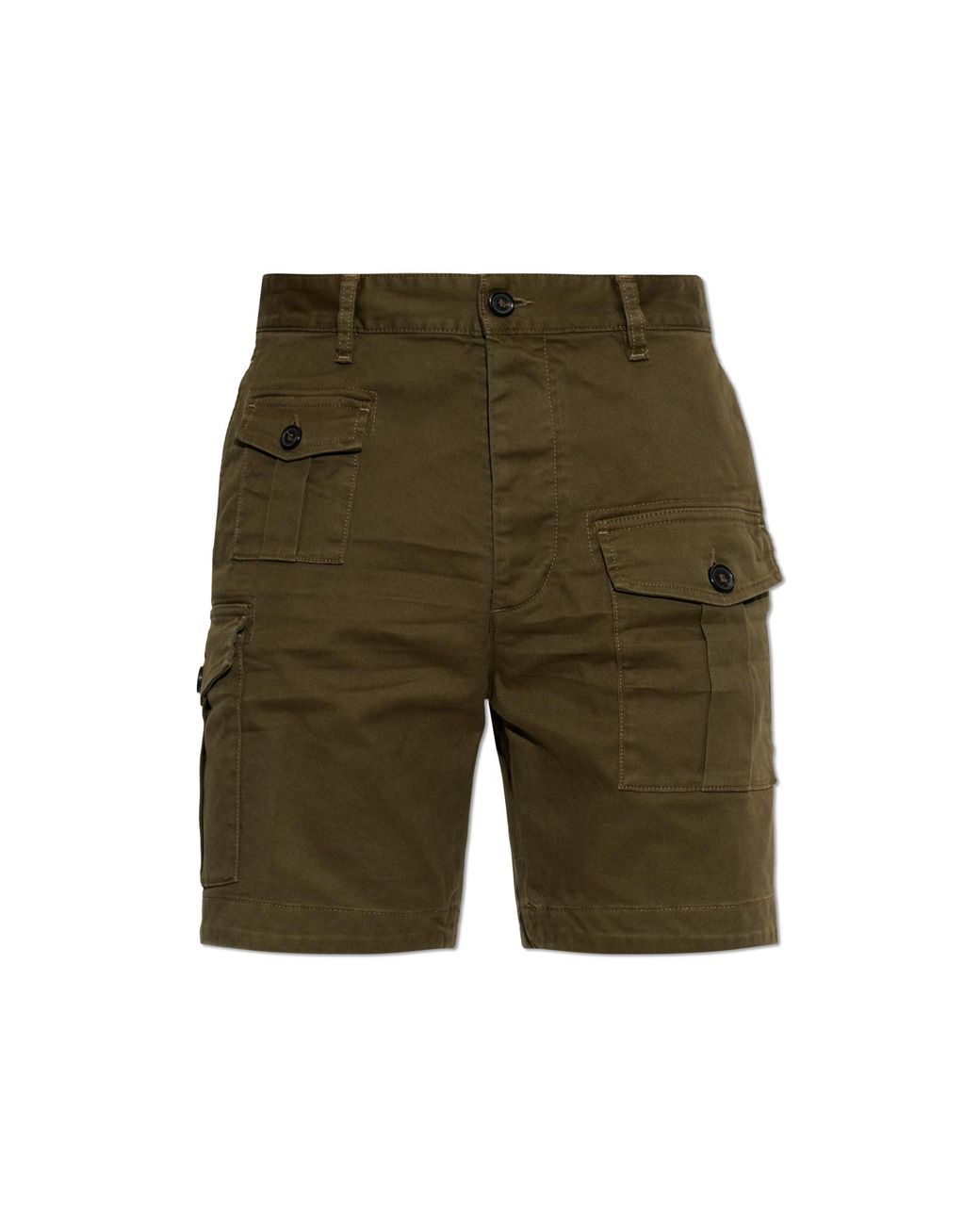 DSquared² Green Cargo Shorts for men
