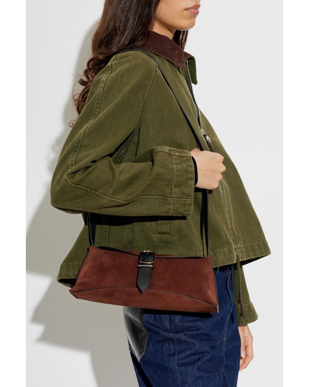 Paul Smith Brown Suede Shoulder Bag