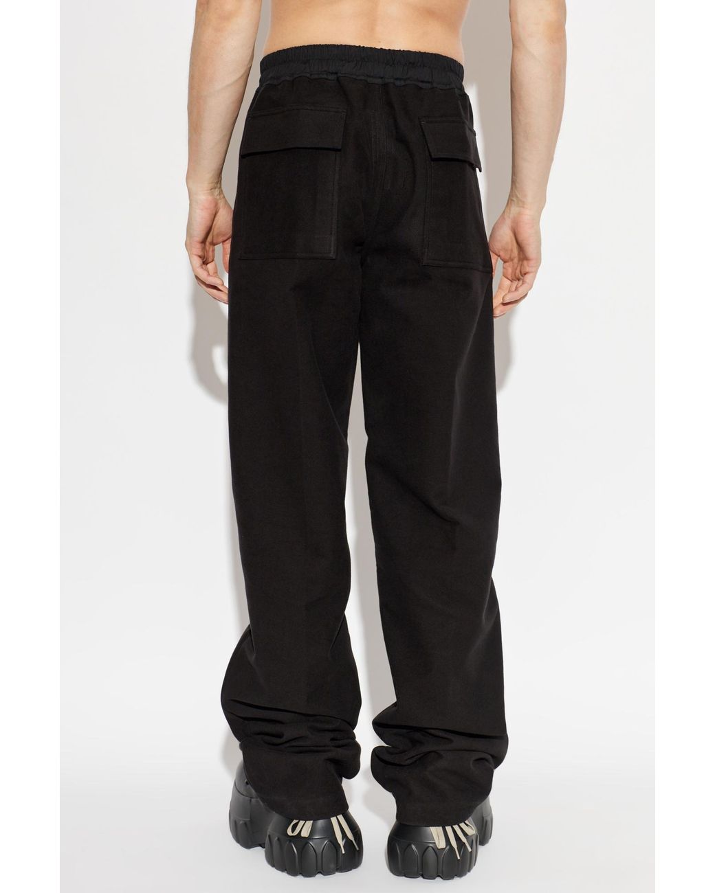 Rick Owens Black Wide-Leg Trousers for men