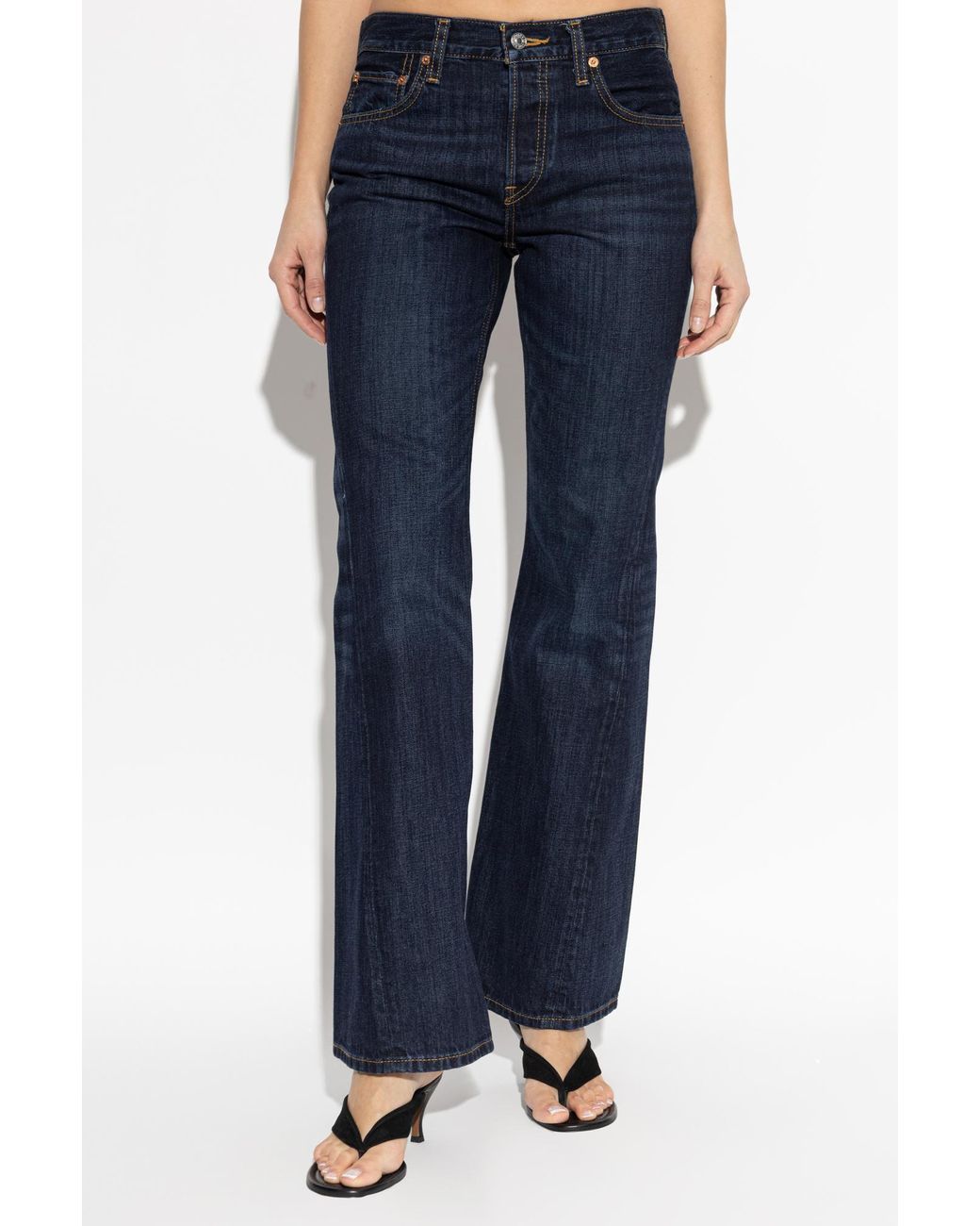 Re/done Blue Jeans With Flared Legs