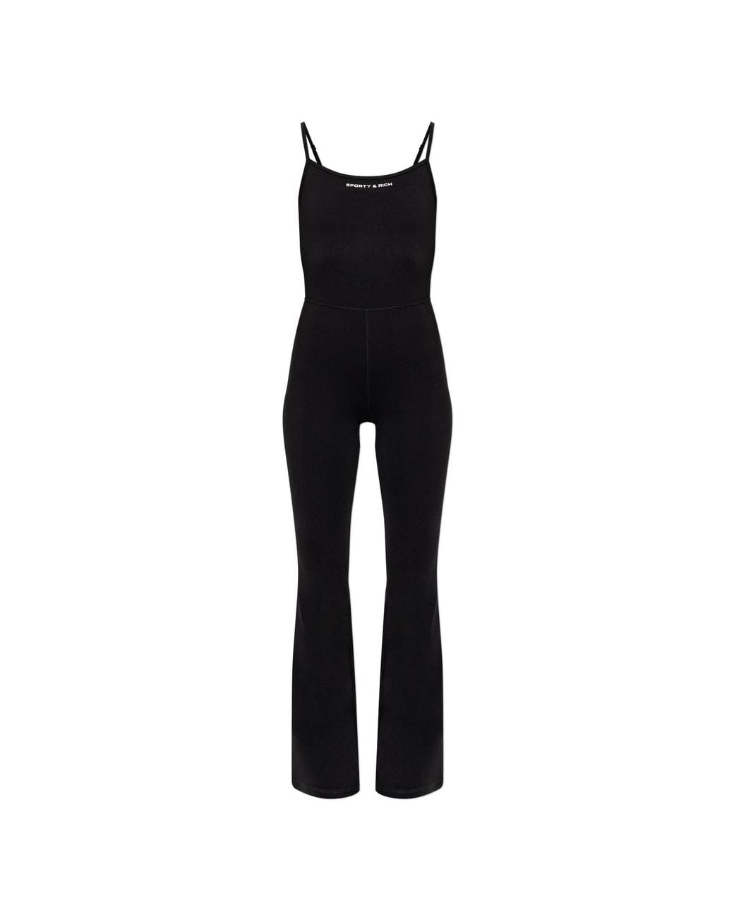 Sporty & Rich Black Jumpsuit From The 'The Essentials' Collection