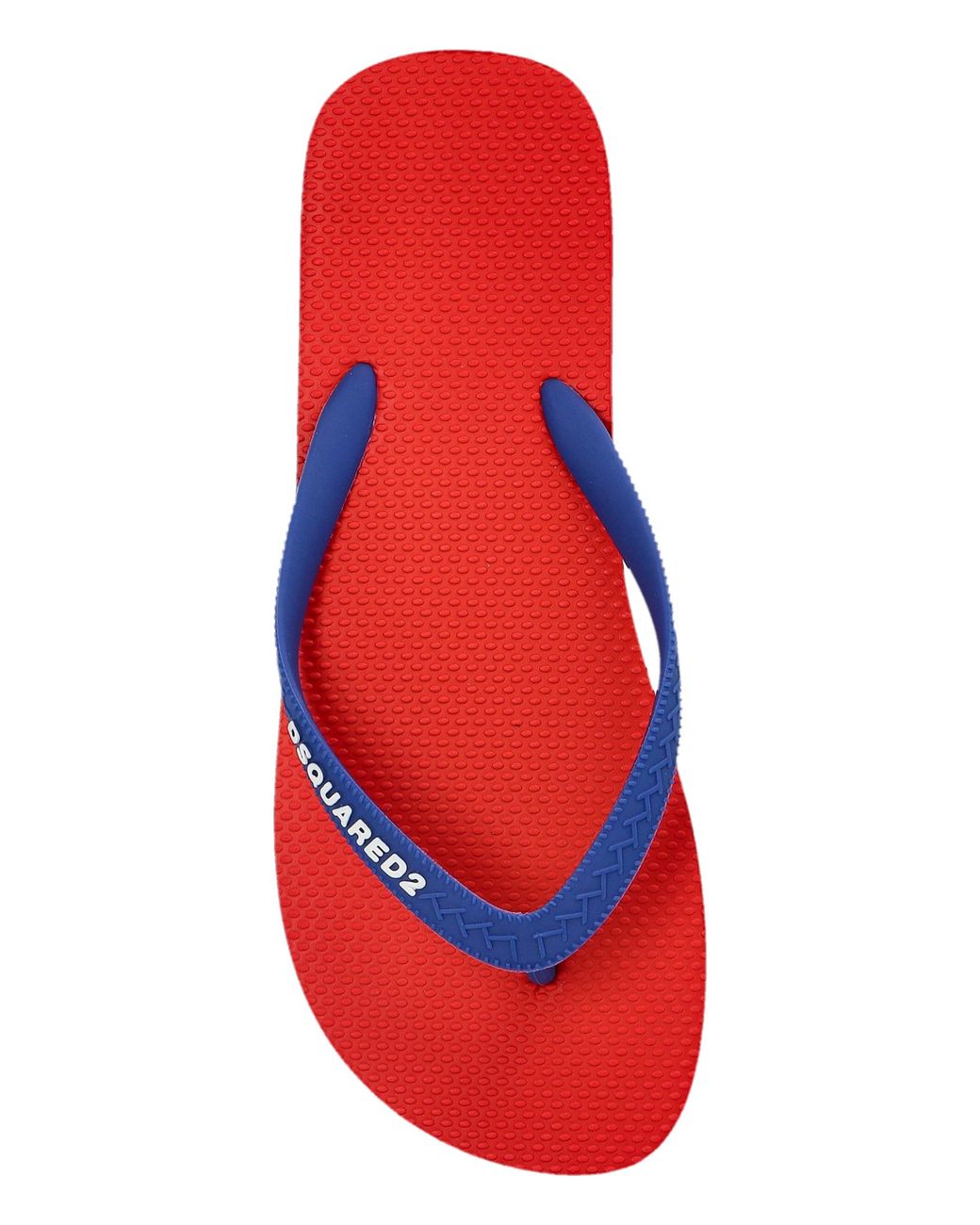 DSquared² Red Flip-Flops With Logo