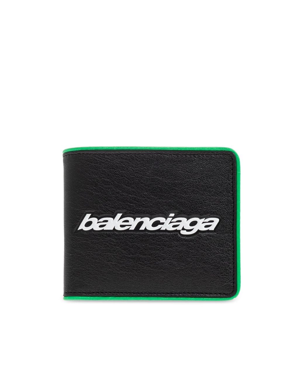 Balenciaga Black Leather Wallet With Logo for men