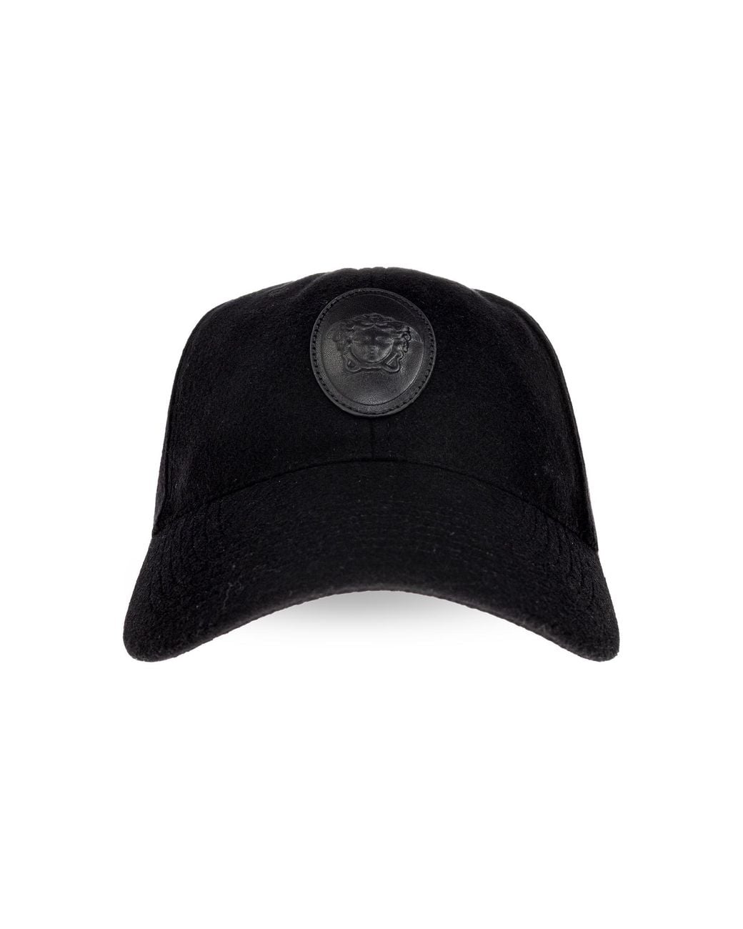Versace Black Wool Baseball Cap