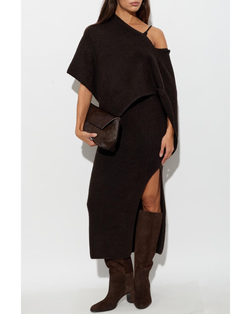 Gestuz Black Set 'Gzalpha' Dress, Poncho