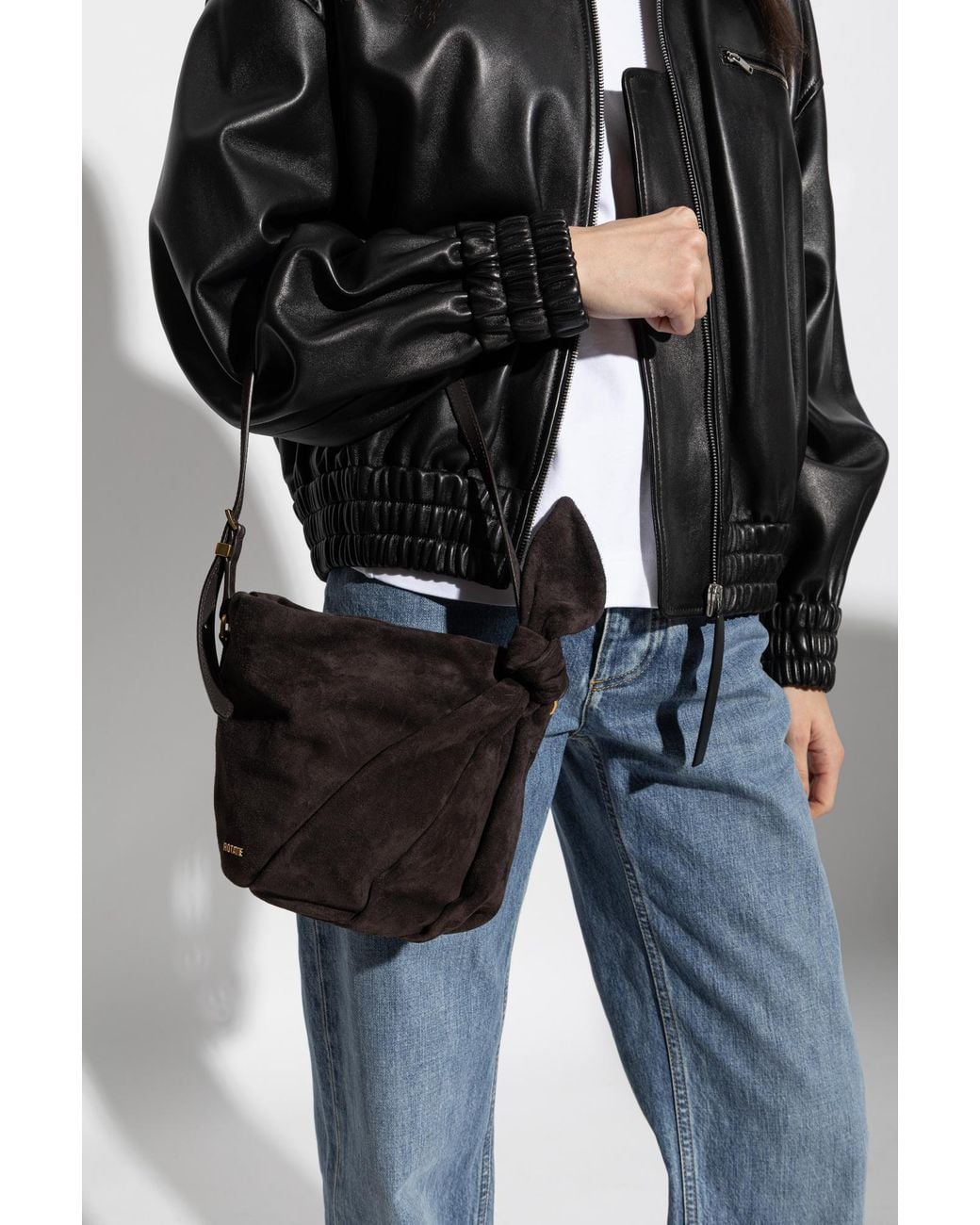 ROTATE BIRGER CHRISTENSEN Black Suede Shoulder Bag