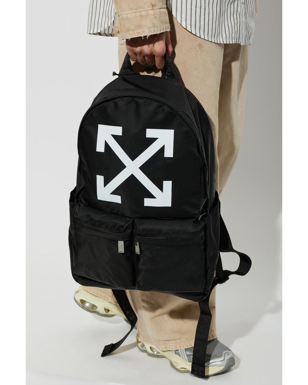 Off-White c/o Virgil Abloh Black Backpack With Logo for men