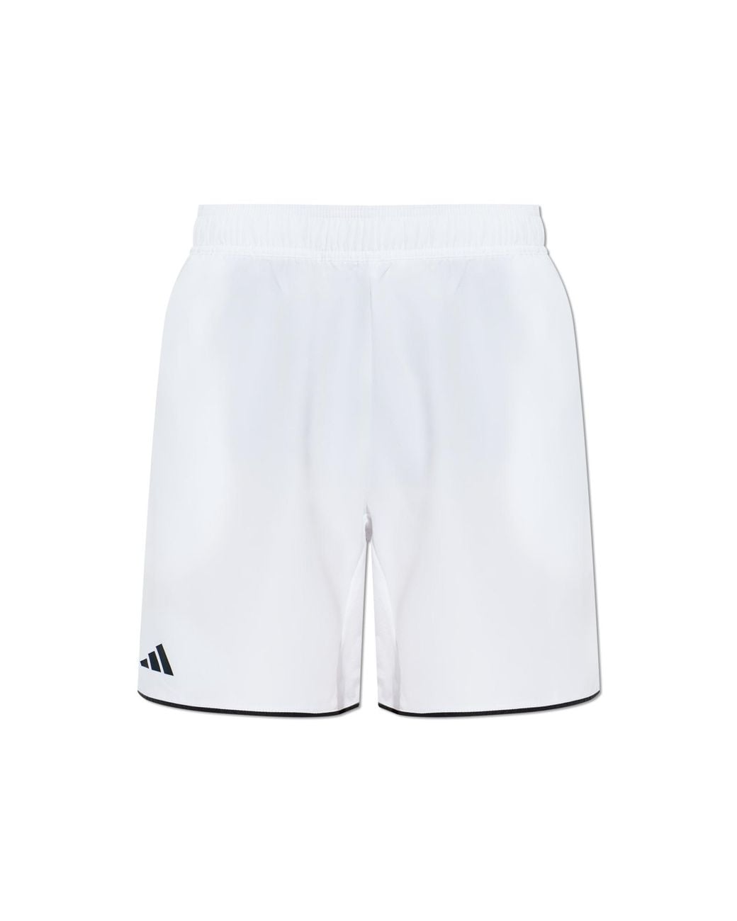 Adidas Originals White Shorts With Printed Logo for men