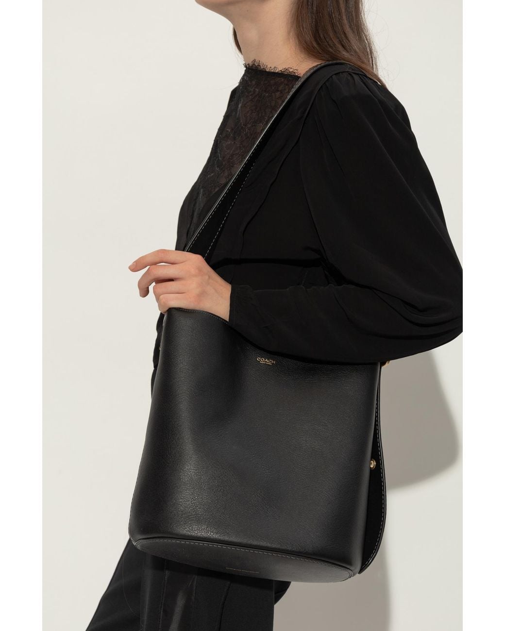 COACH 'Bleecker' Shoulder Bag in Black | Lyst
