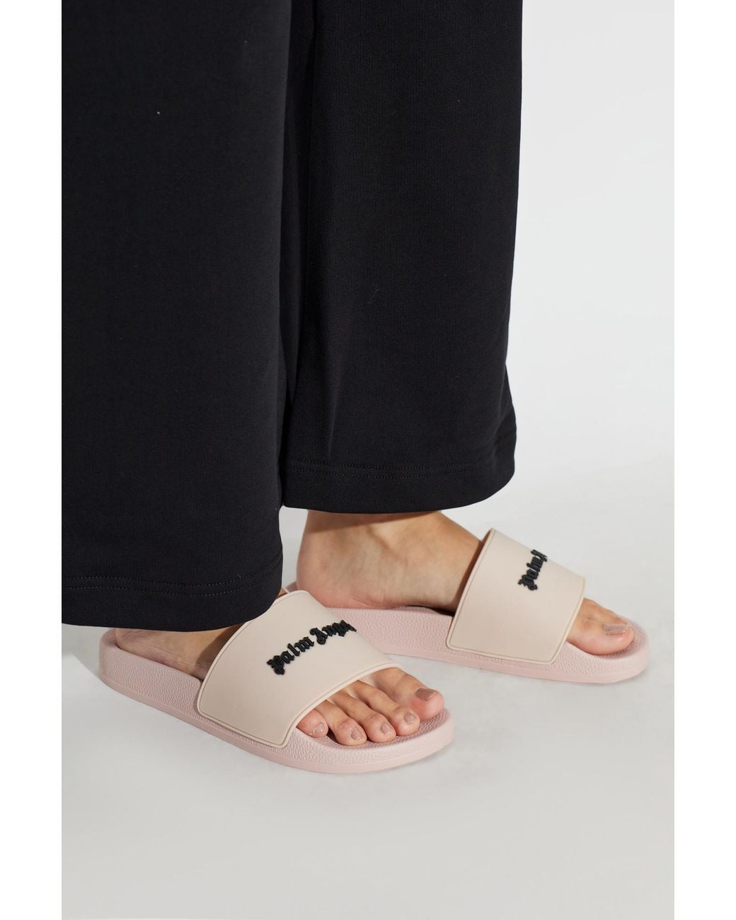 Palm Angels Pink Logo Slides