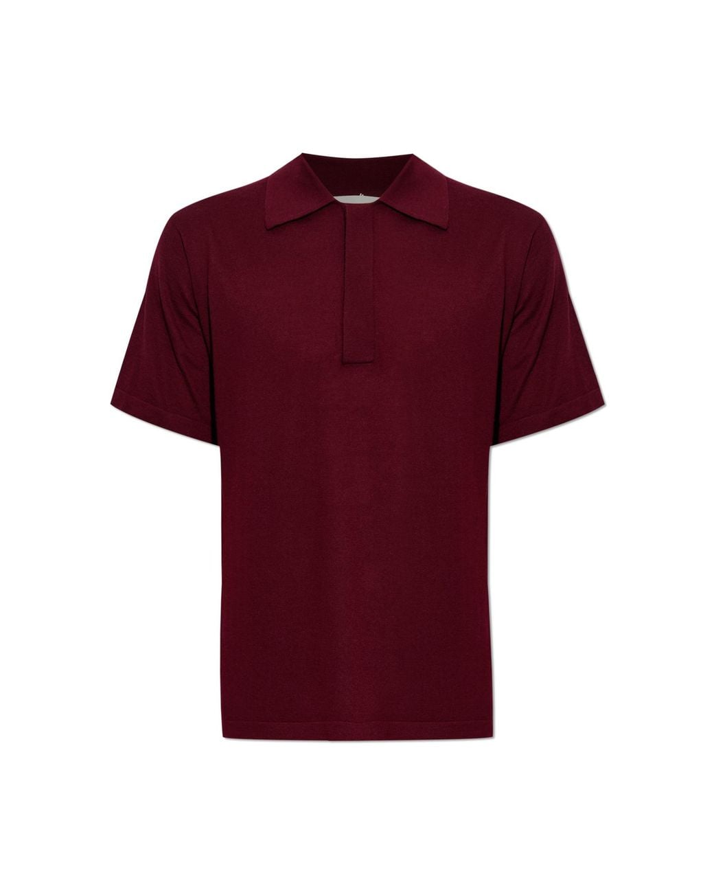 Lisa Yang Red Cashmere Polo 'Carter' for men