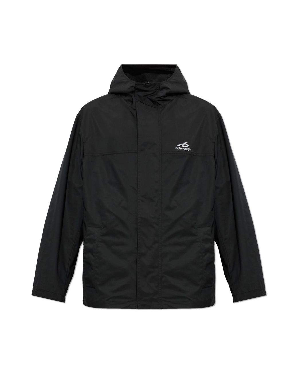 Balenciaga Black Jacket With Printed Logo for men
