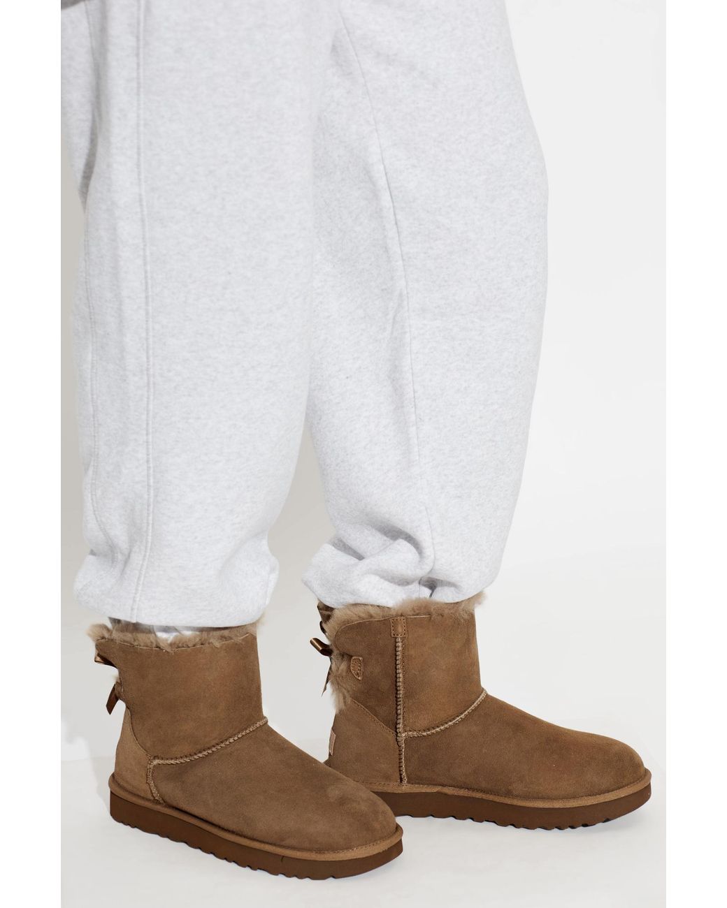 Ugg Brown 'Mini Bailey Bow Ii' Snow Boots