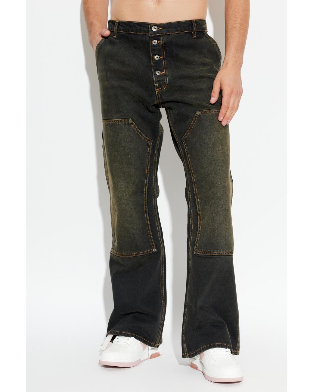 Off-White c/o Virgil Abloh Black Flared Leg Jeans for men