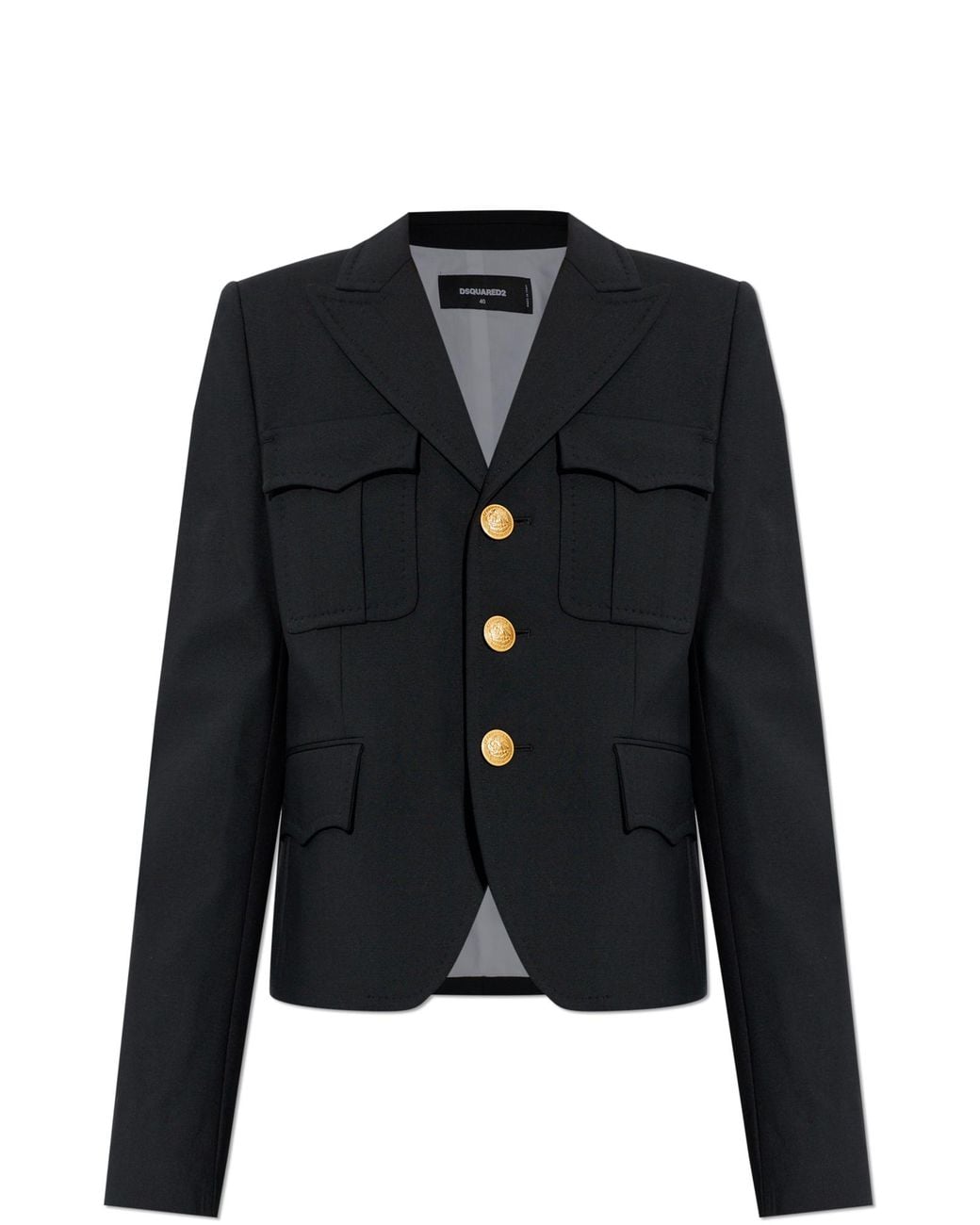 DSquared² Black Wool Blazer