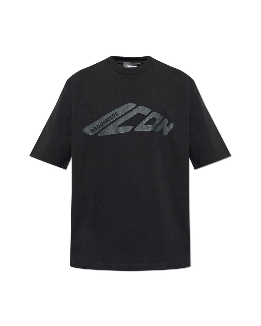 DSquared² Black T-Shirt With Logo for men