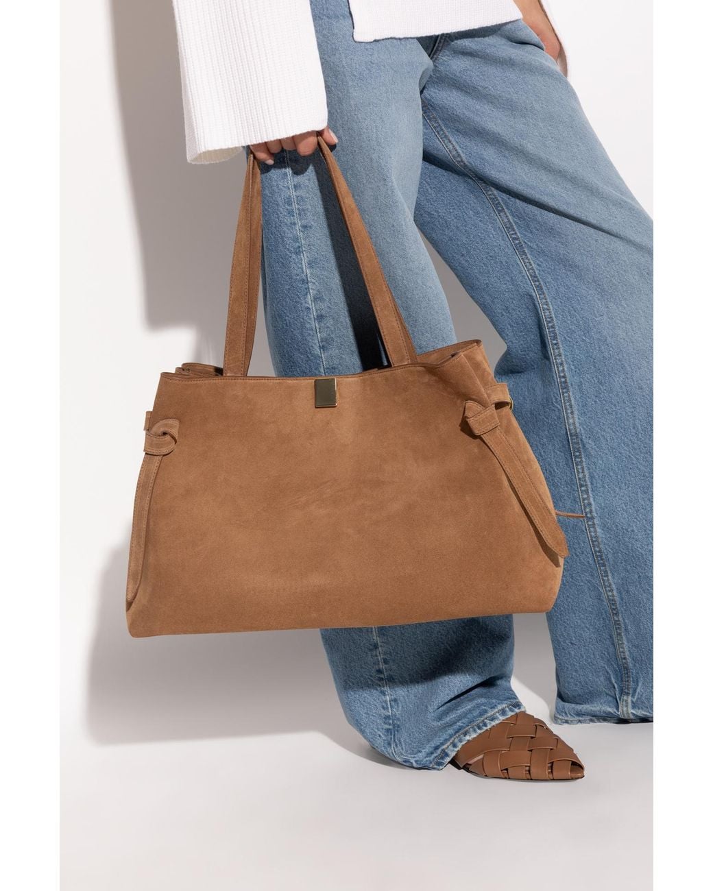 Yuzefi Brown Shoulder Bag 'Gyoza Tote'