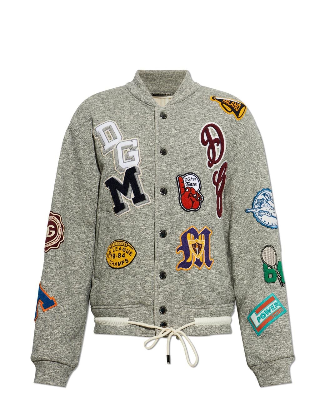 Dolce & Gabbana Gray Jacket With Patches for men
