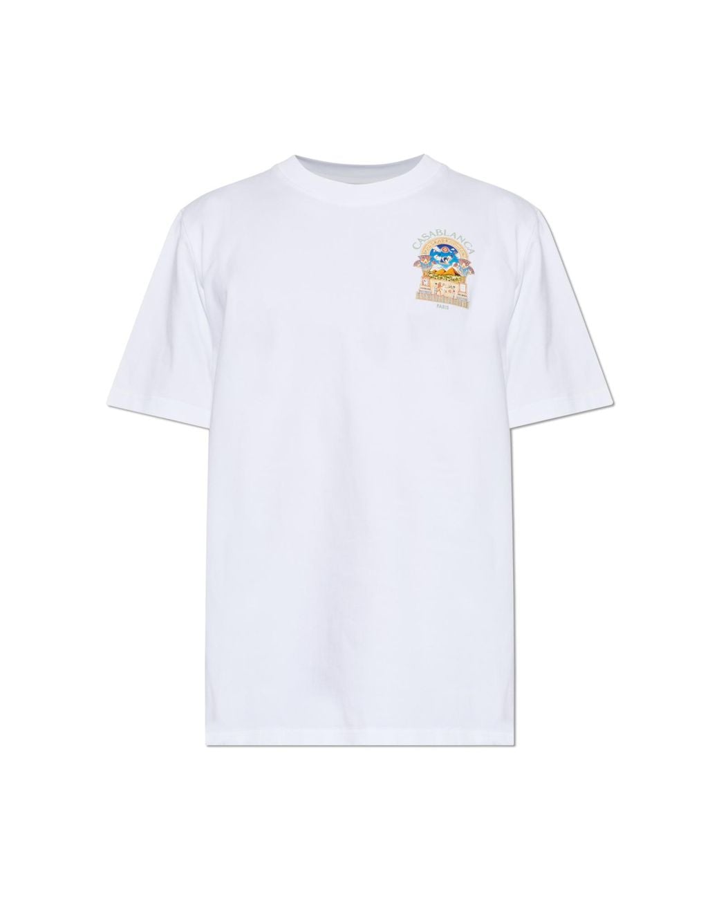 Casablanca White T-Shirt With Colorful Print for men