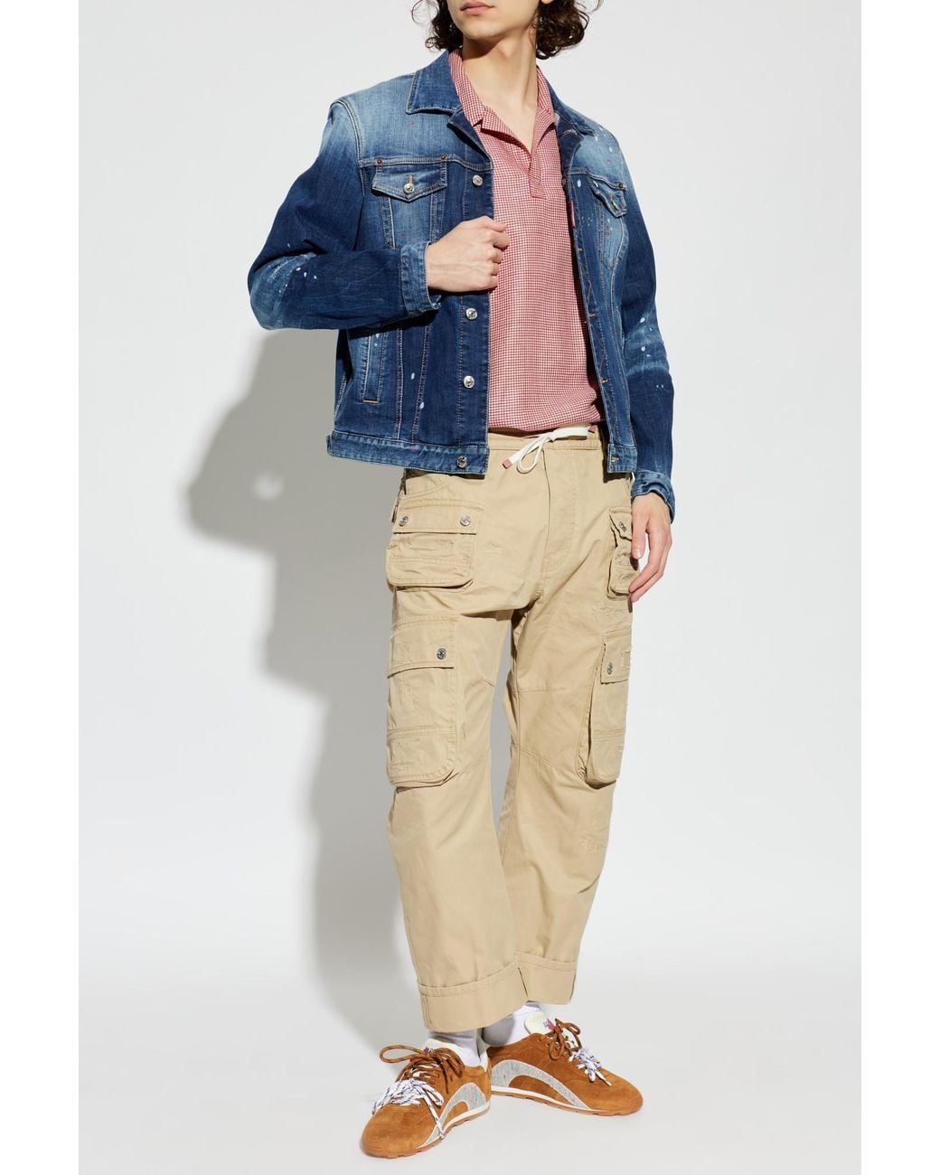 DSquared² Blue Denim Jacket With 'Vintage' Effect for men