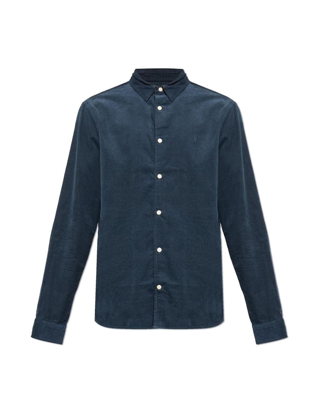 AllSaints Blue Birchwood Corduroy Shirt for men